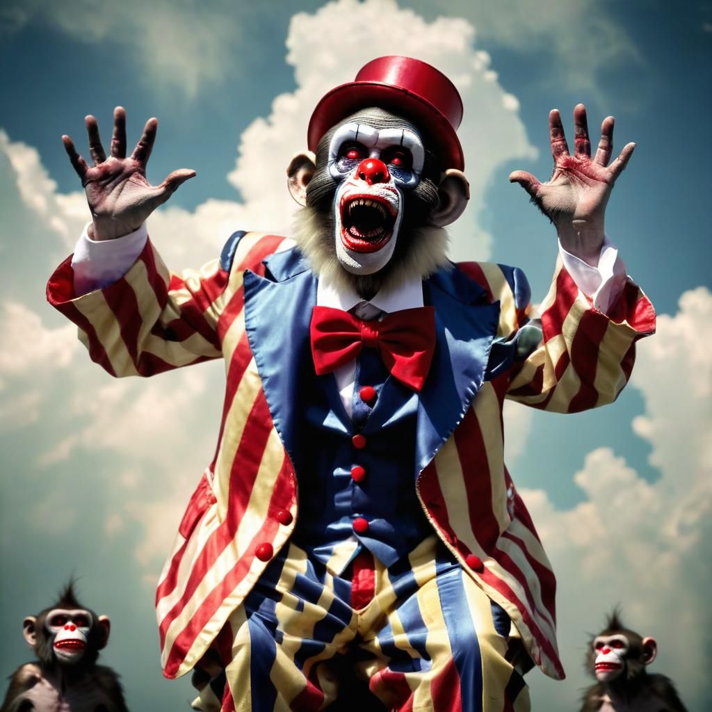 Zombie Monkey Monster Clown Southern Baptist Minister Preach...