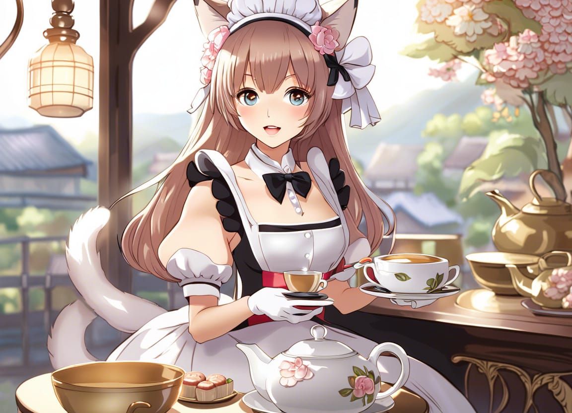 Neko Maid - AI Generated Artwork - NightCafe Creator