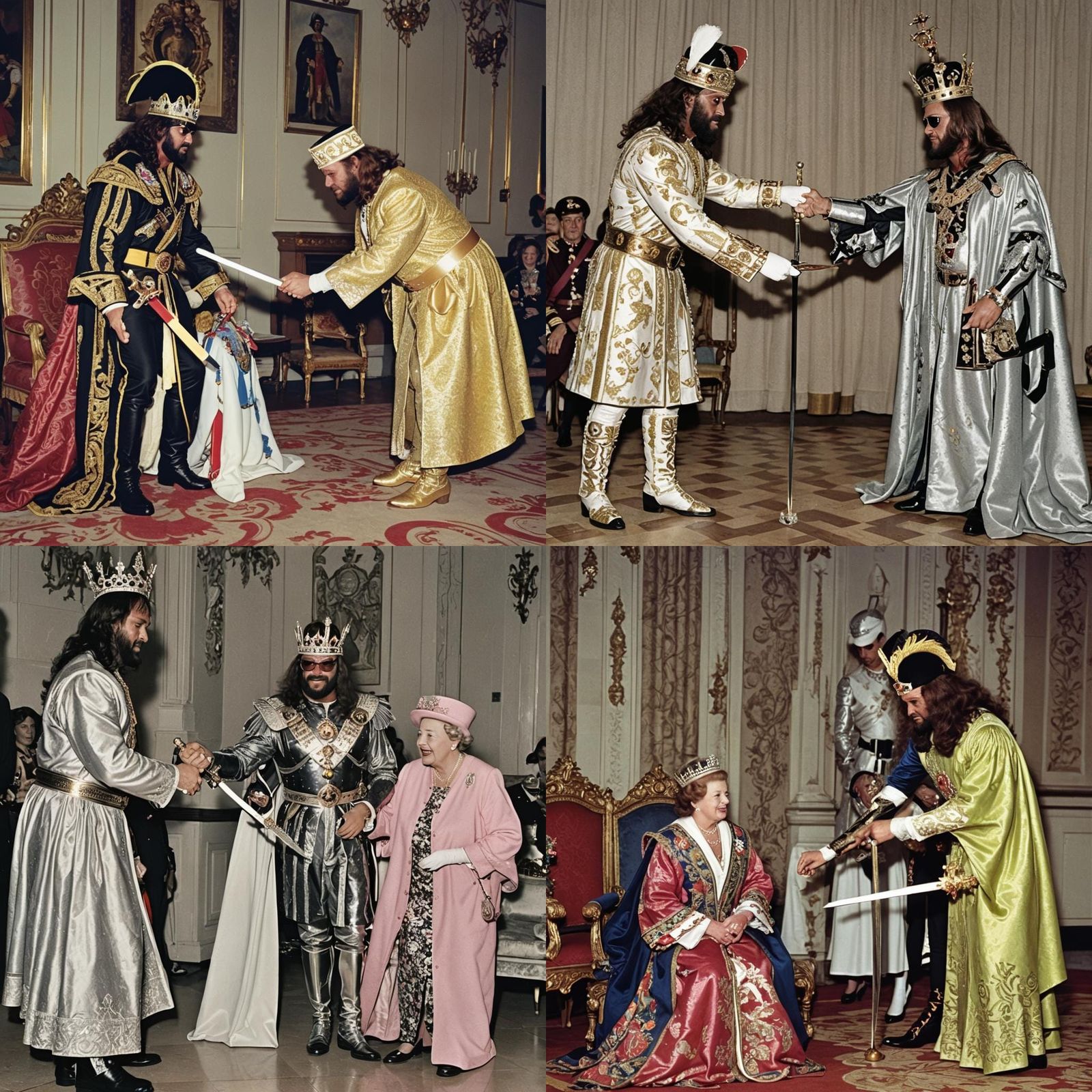 Randy Macho Man Savage with being knighted by Queen Elizabet...