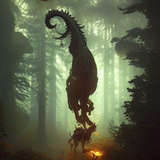 Mythical-Beast-Monster-Folklore-Forest