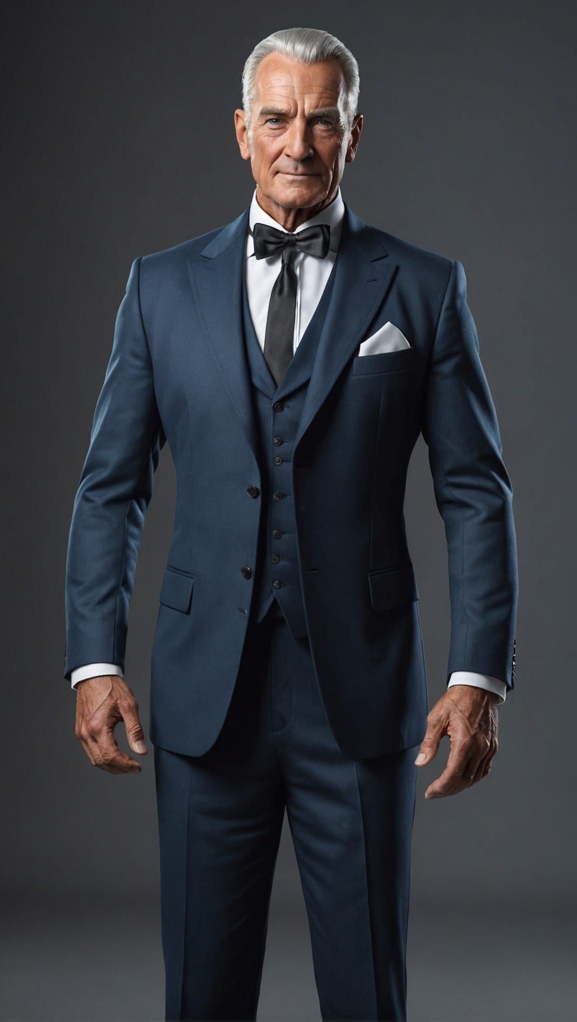 Android Butler: Photorealistic Muscular Bodybuilder in Butle...