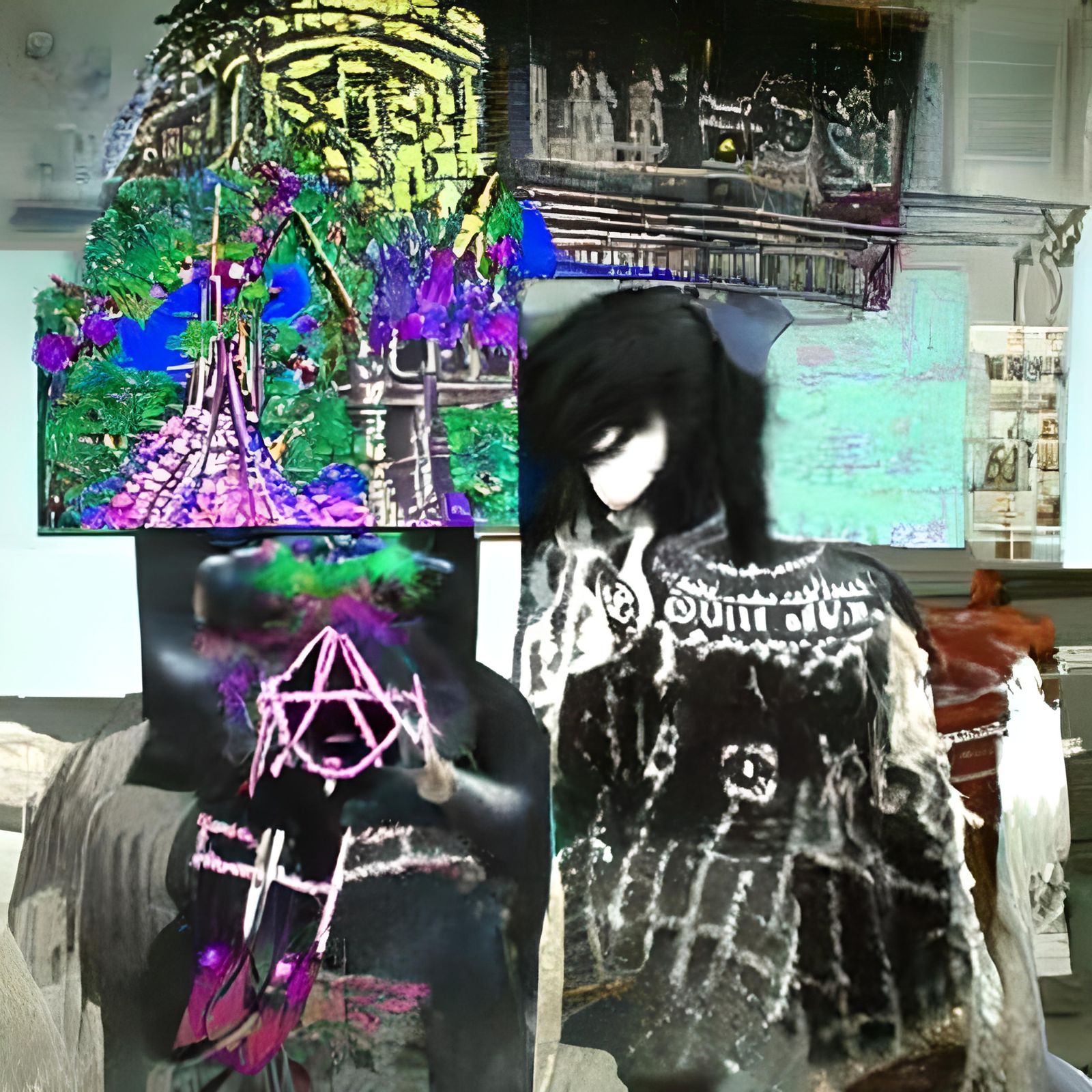 Occult chaos rock n roll gothic art emo glitchcore - AI Generated ...