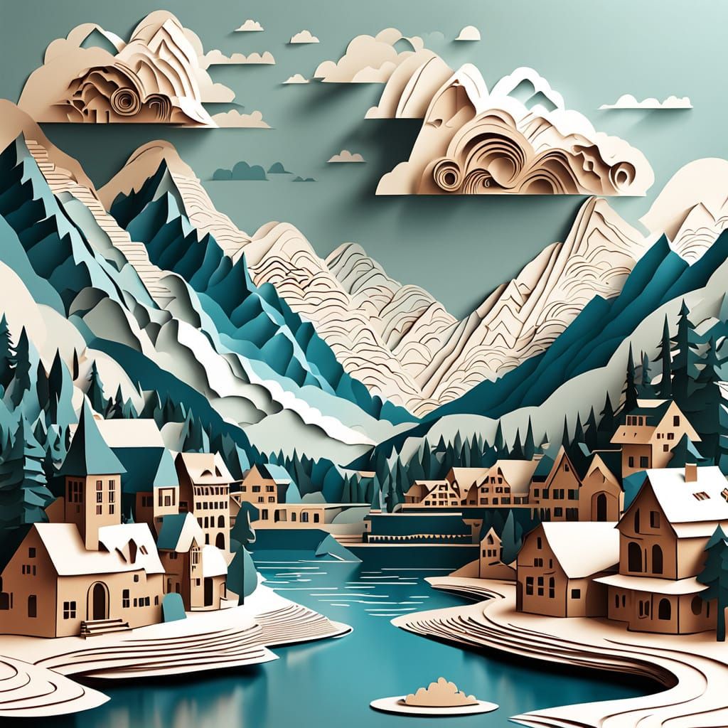 Mountainside Village  by @PhrozenExodus