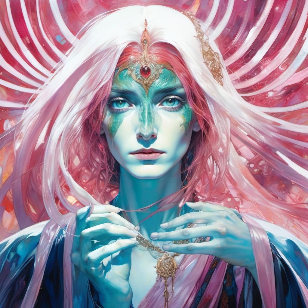 Ethereal Y2K Entity in Tolkien Style