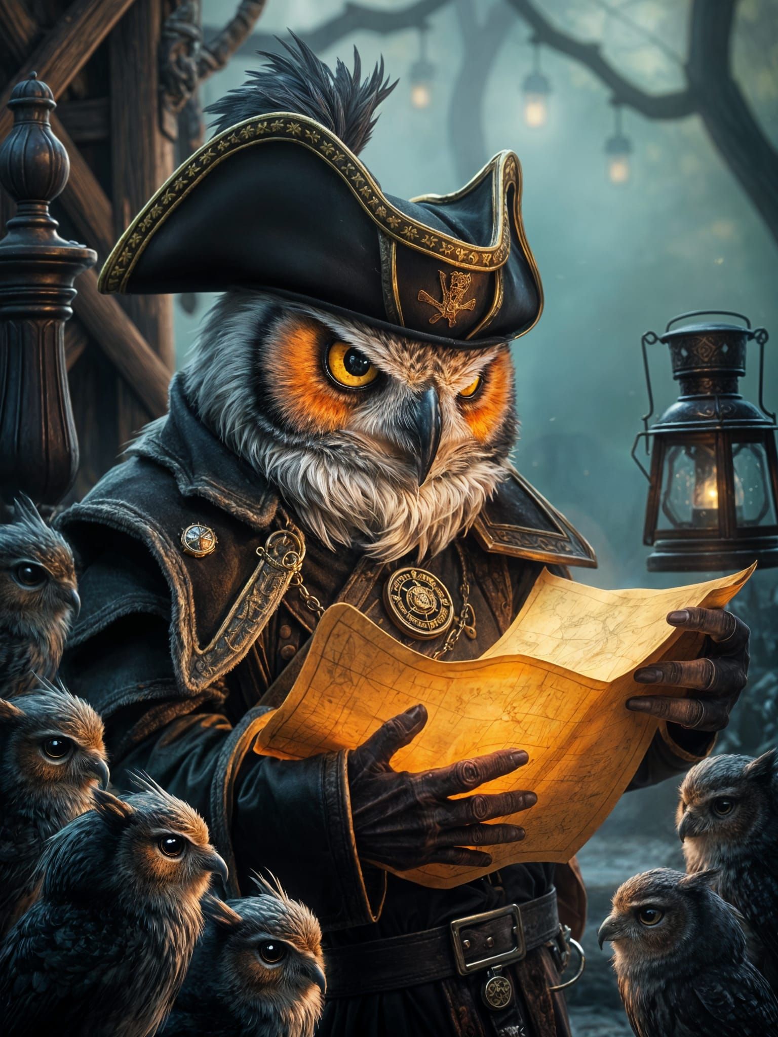 The Old Owl Pirate  by @DrAT