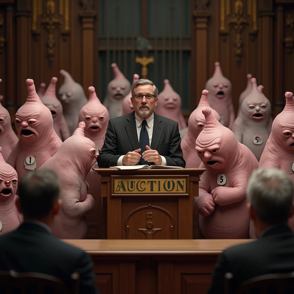 "Alright, we will now be taking bids on genetic lot numbers ...