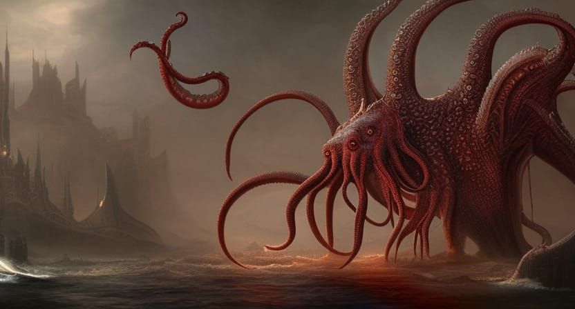 Lovecraftian monster lost a tentacle...