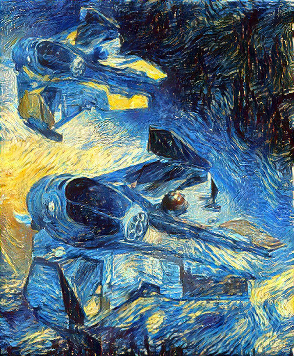 star wars jedi ships starry night