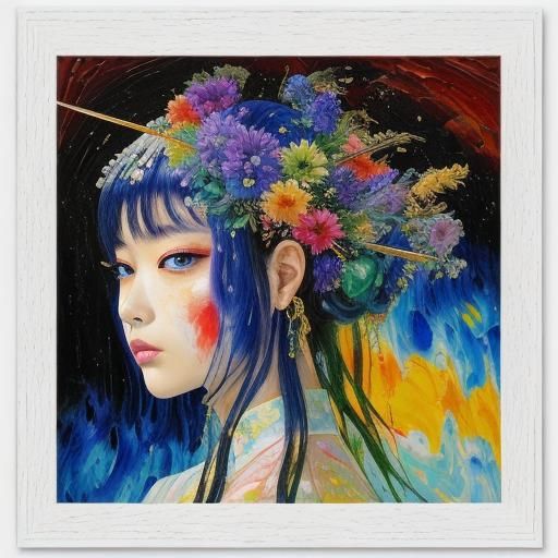 Fashion Model at New York Fashion Week in Expressionist Styl...