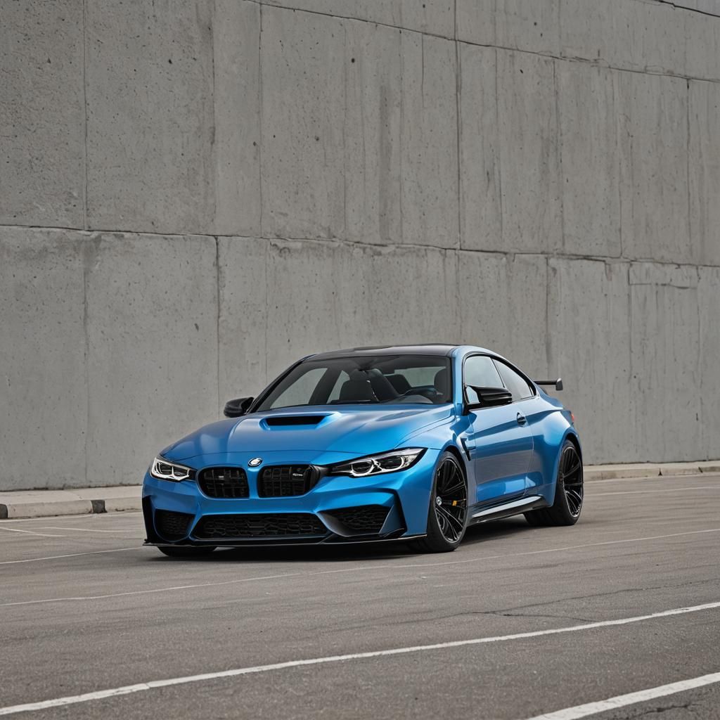 2024 bright blue bmw m4 - AI Generated Artwork - NightCafe Creator