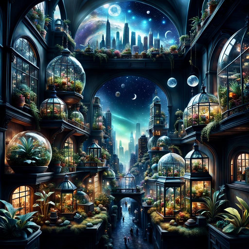  Terrariums "city of stars you are shining so brightly"  by @iron heart