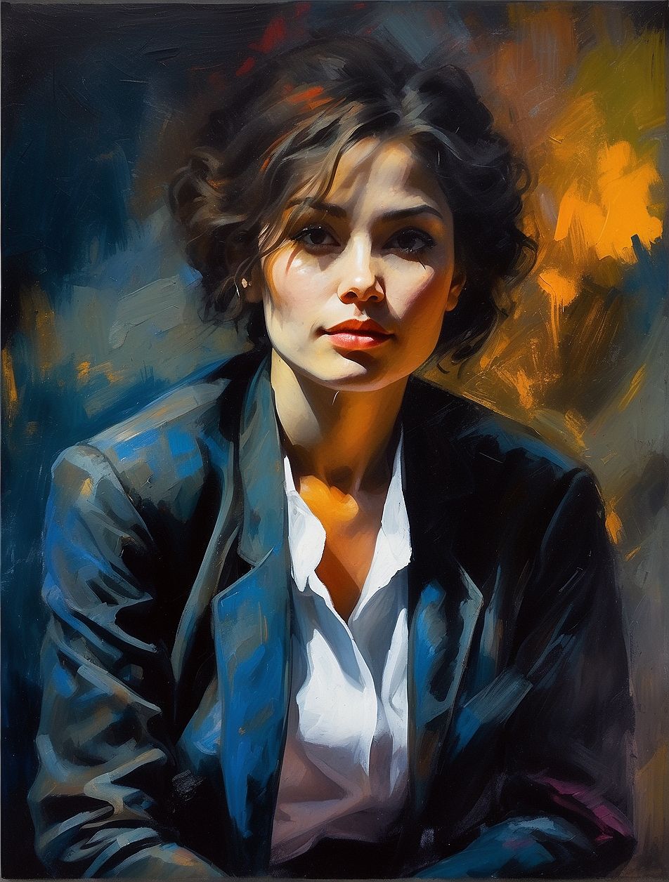 Portrait painting-style