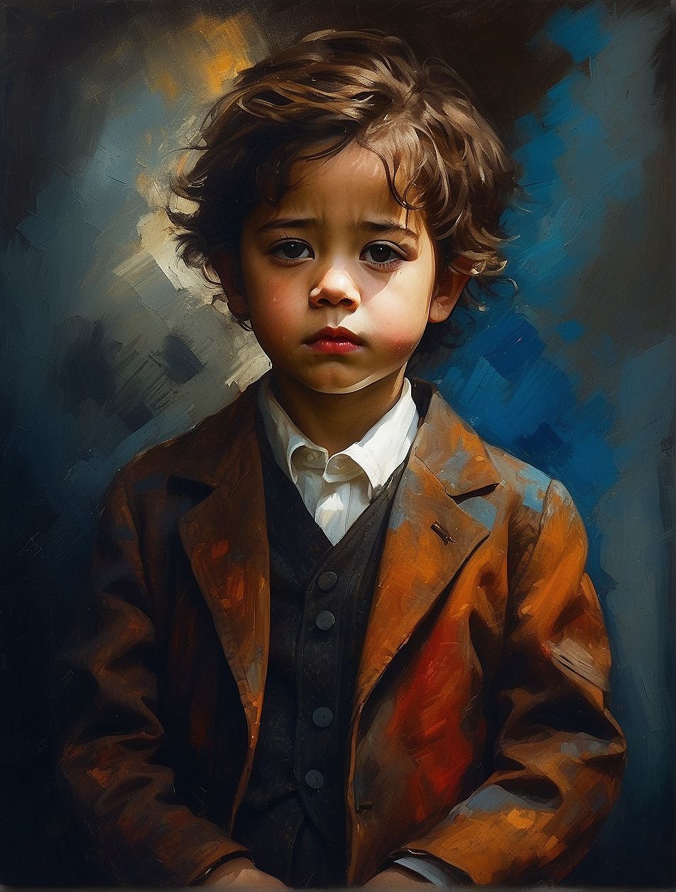 Portrait painting-style