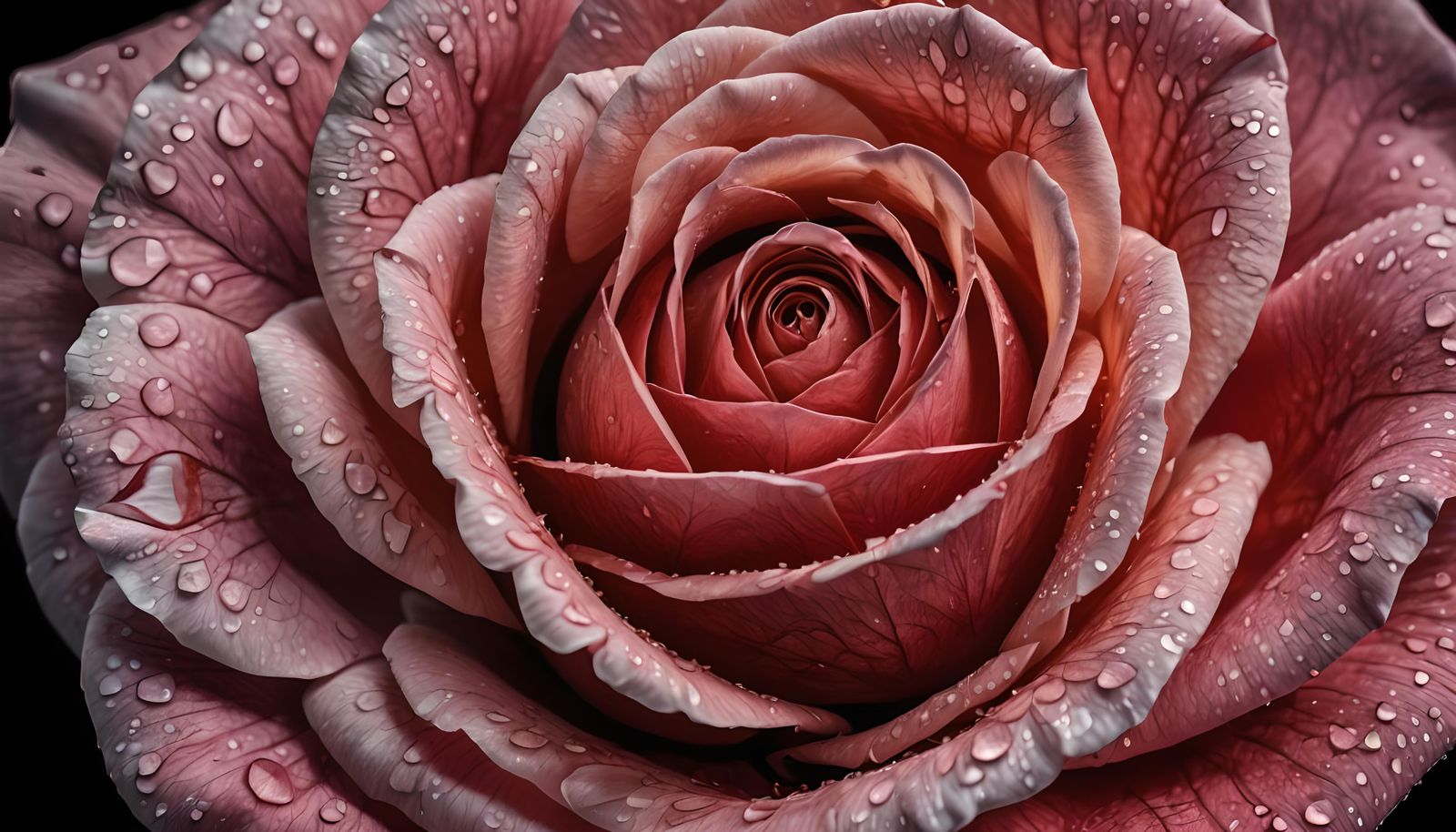 A Close Up High Definition Image Of A Rose Petal, High Detail  by @KOSH