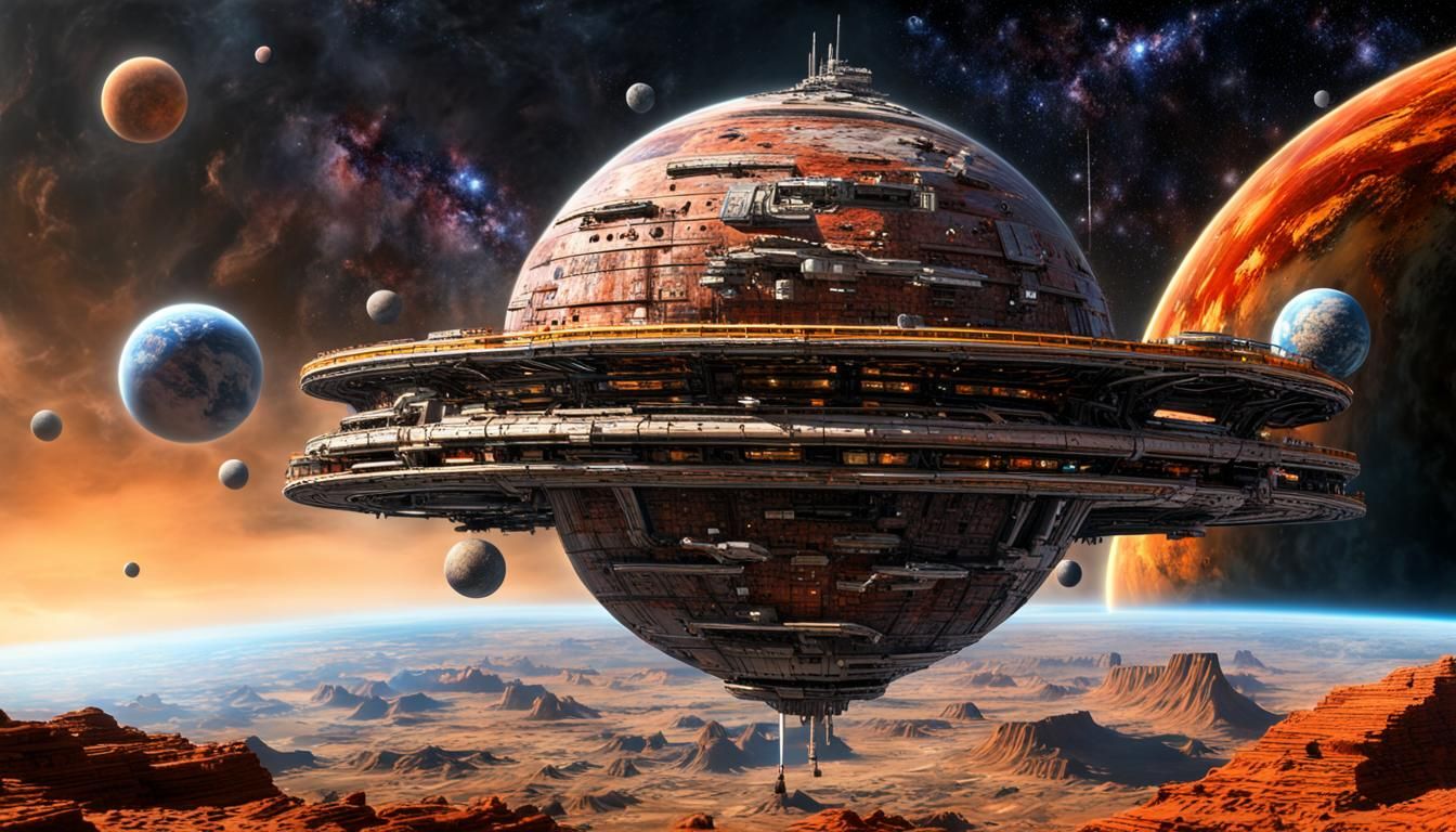 "Brick StarShip City" Cosmic, Planets, Hyper Realism, Chris ...
