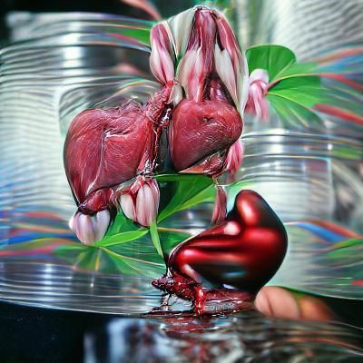 Bleeding heart... holographic hyperrealism