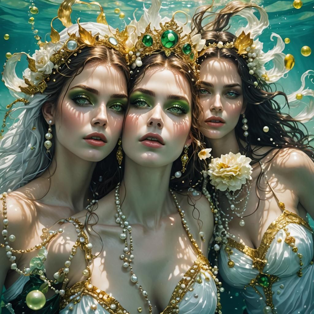 Sirens of Titan, three most beautiful green-eyed women at th...