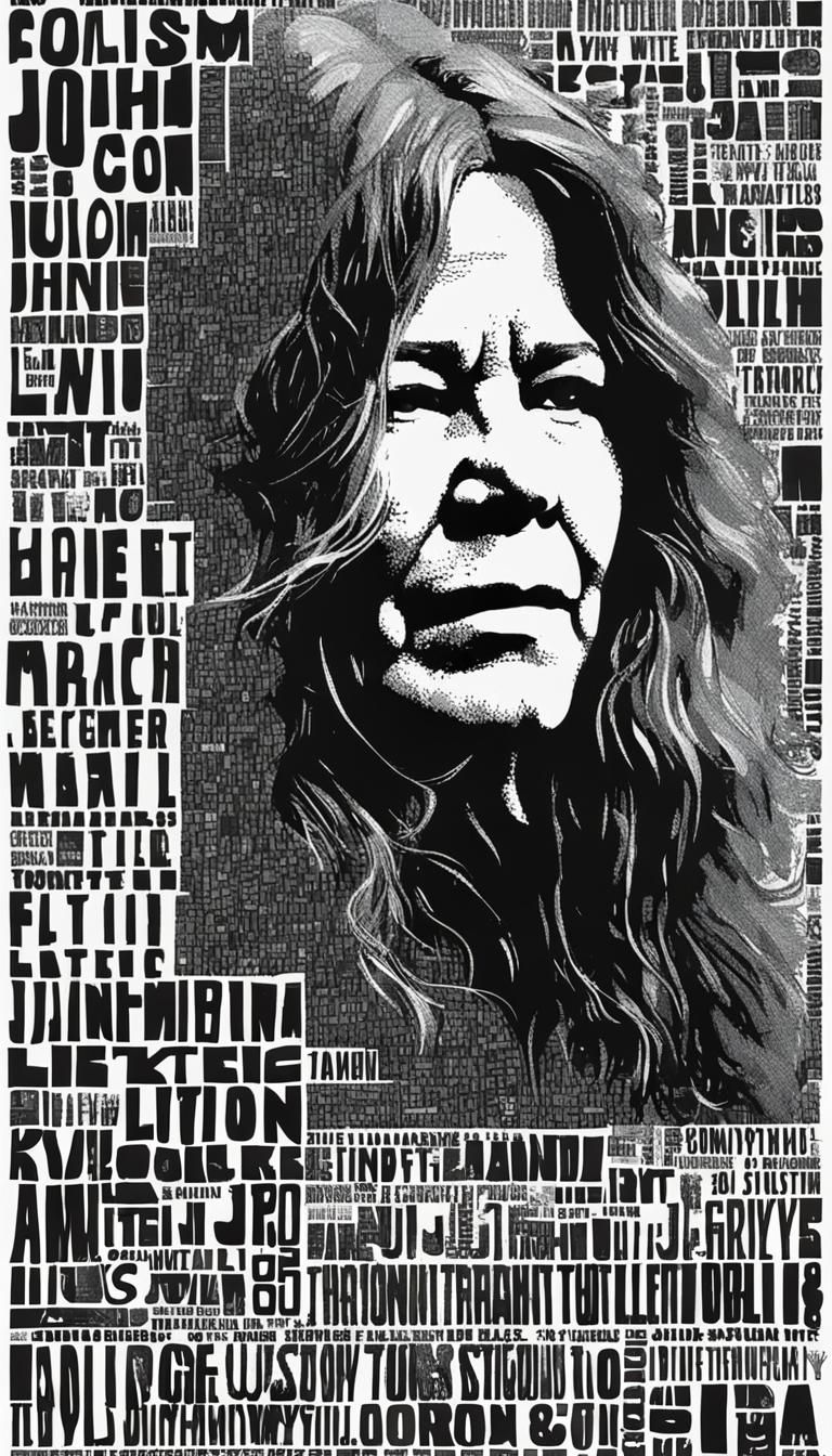 Concert poster detailed Janis Joplin typography "Janis Jopli...