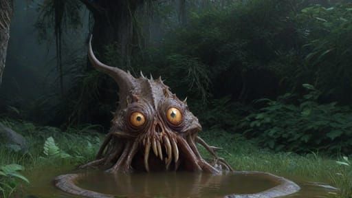 Creepy monstrosity eying you