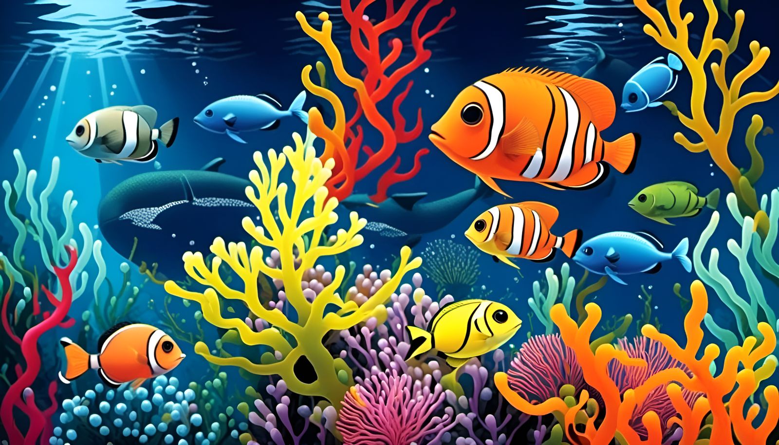 ocean teaming with life