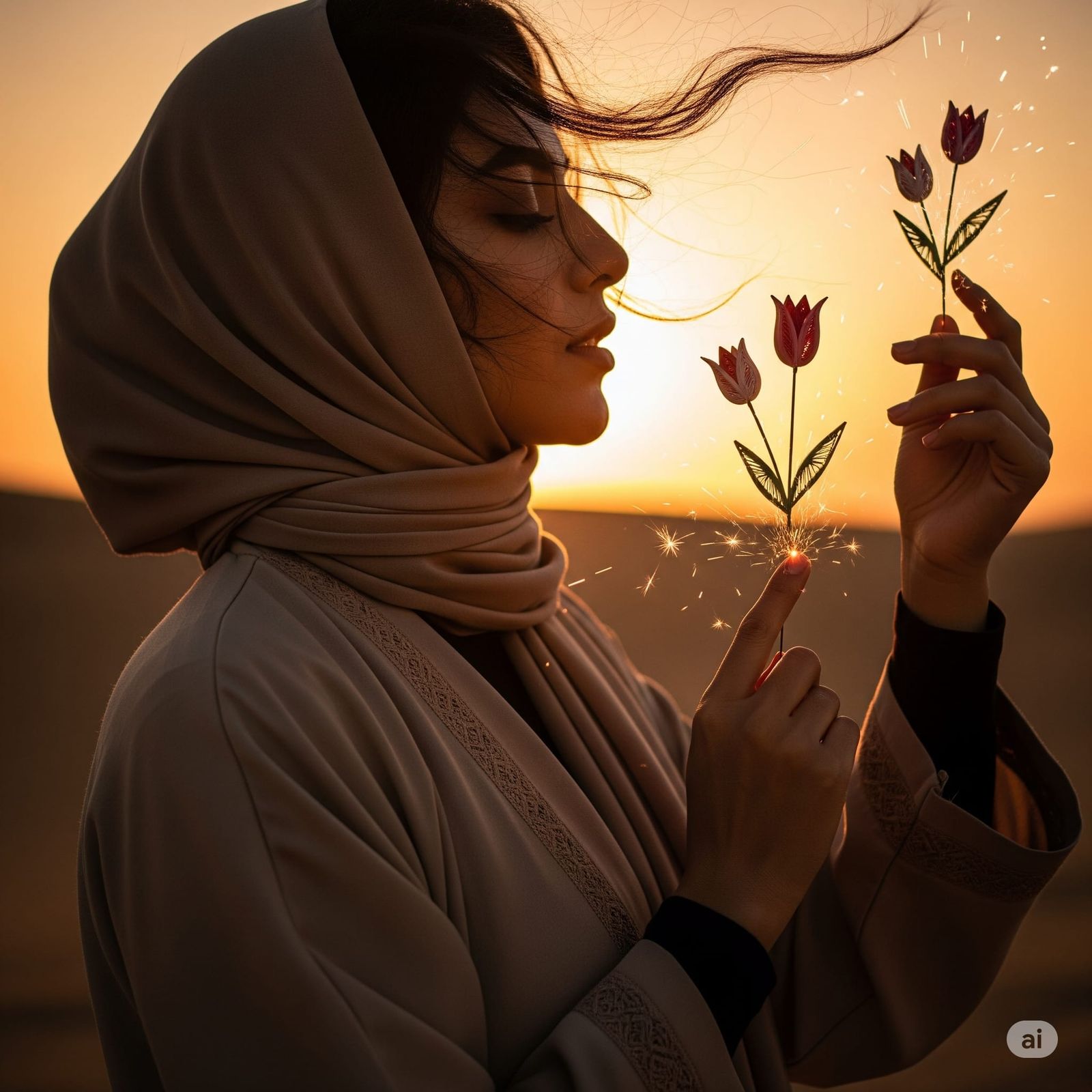 The love for flowers