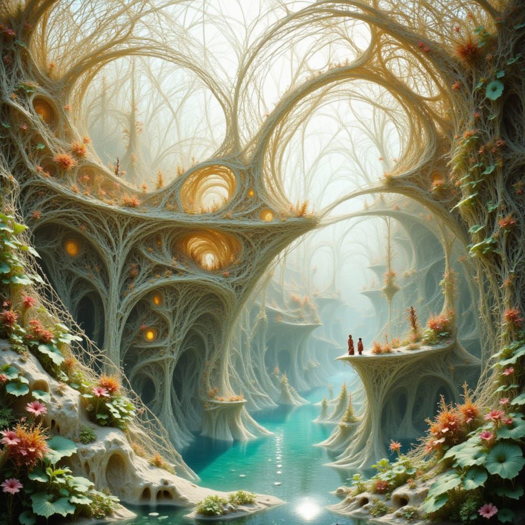 <lora:Eco Flow:1.0> CREAMS HAZE ETHEREAL TANS CREAMS WHITEST WHITES OVEREXPOSED SUN BURST VEILS Unique Whimsical Creature Being, FUTURISTIC ...