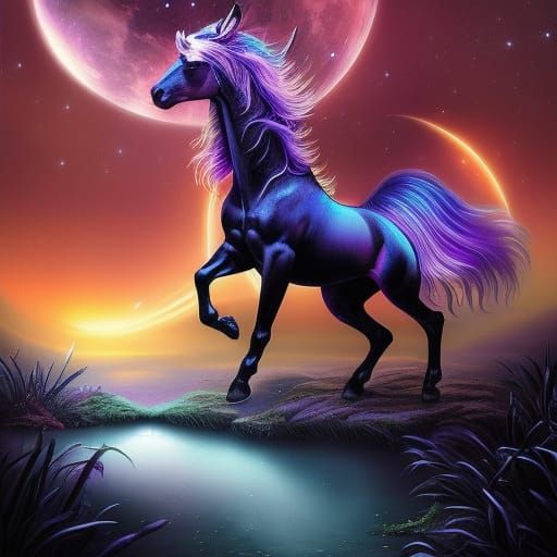 horror unicorn - AI Generated Artwork - NightCafe Creator