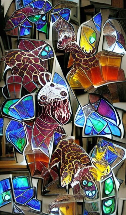 Stained glass creatures 