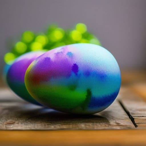 Easter Bunny Laying Rainbow Watercolor Easter Eggs Insanely ...