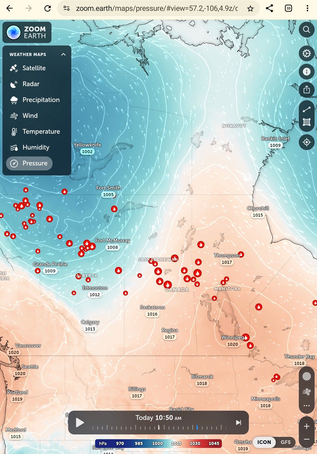 Canada with wildfires shown on Jun 5/2025. PLEASE READ WHAT ...