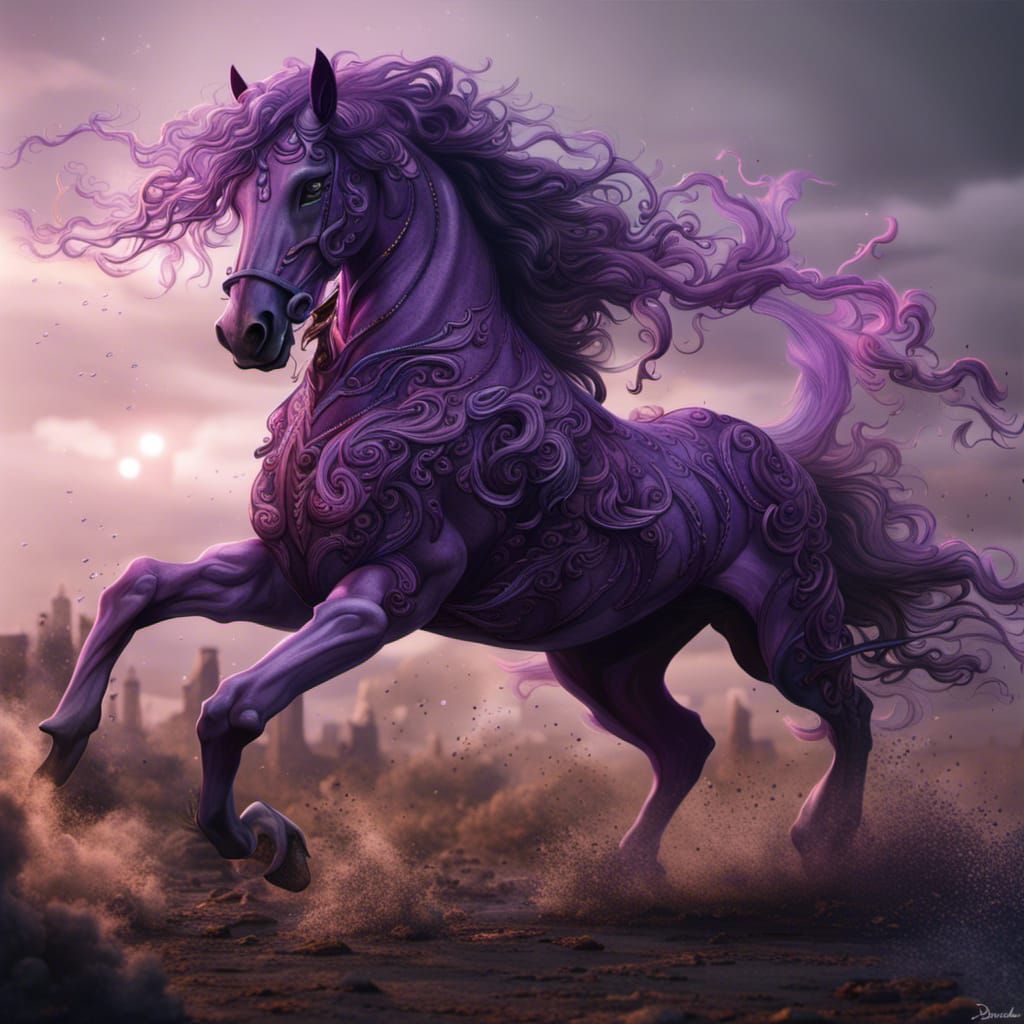 purple horse