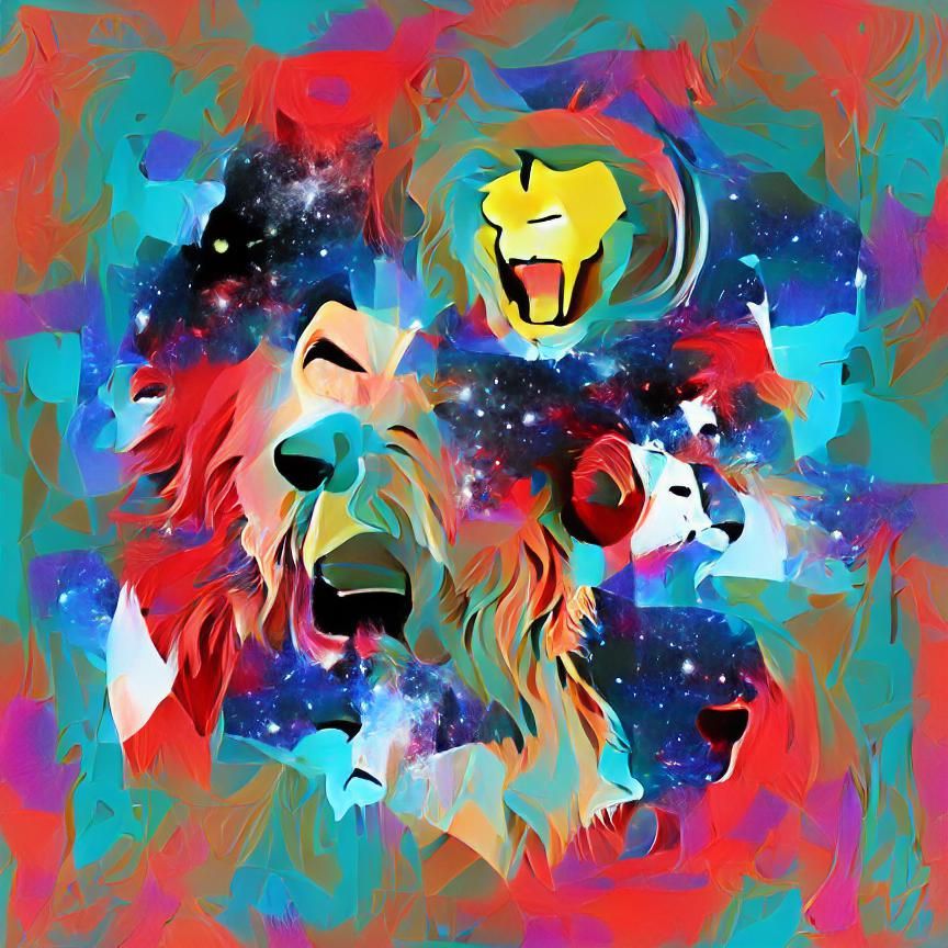 Singing Lion in Space