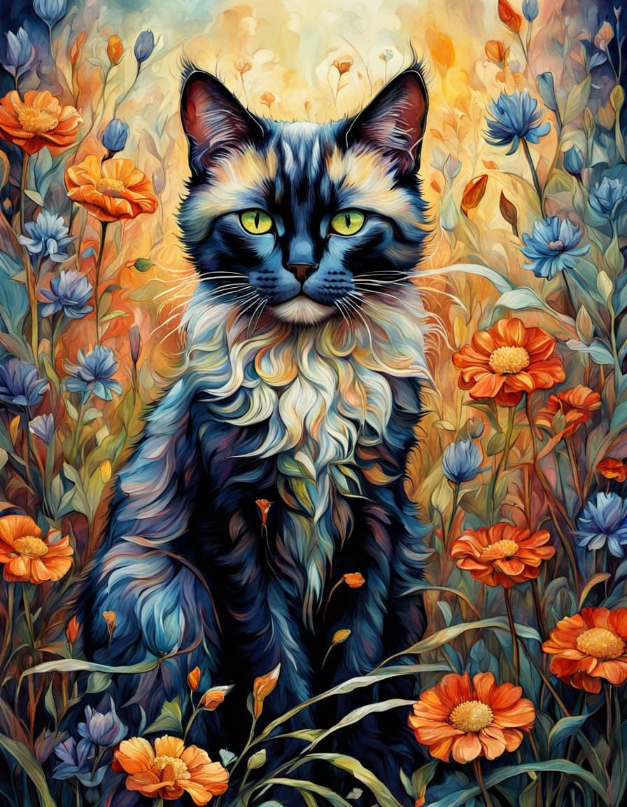 Scruffy the Cat  by @Arty Farty