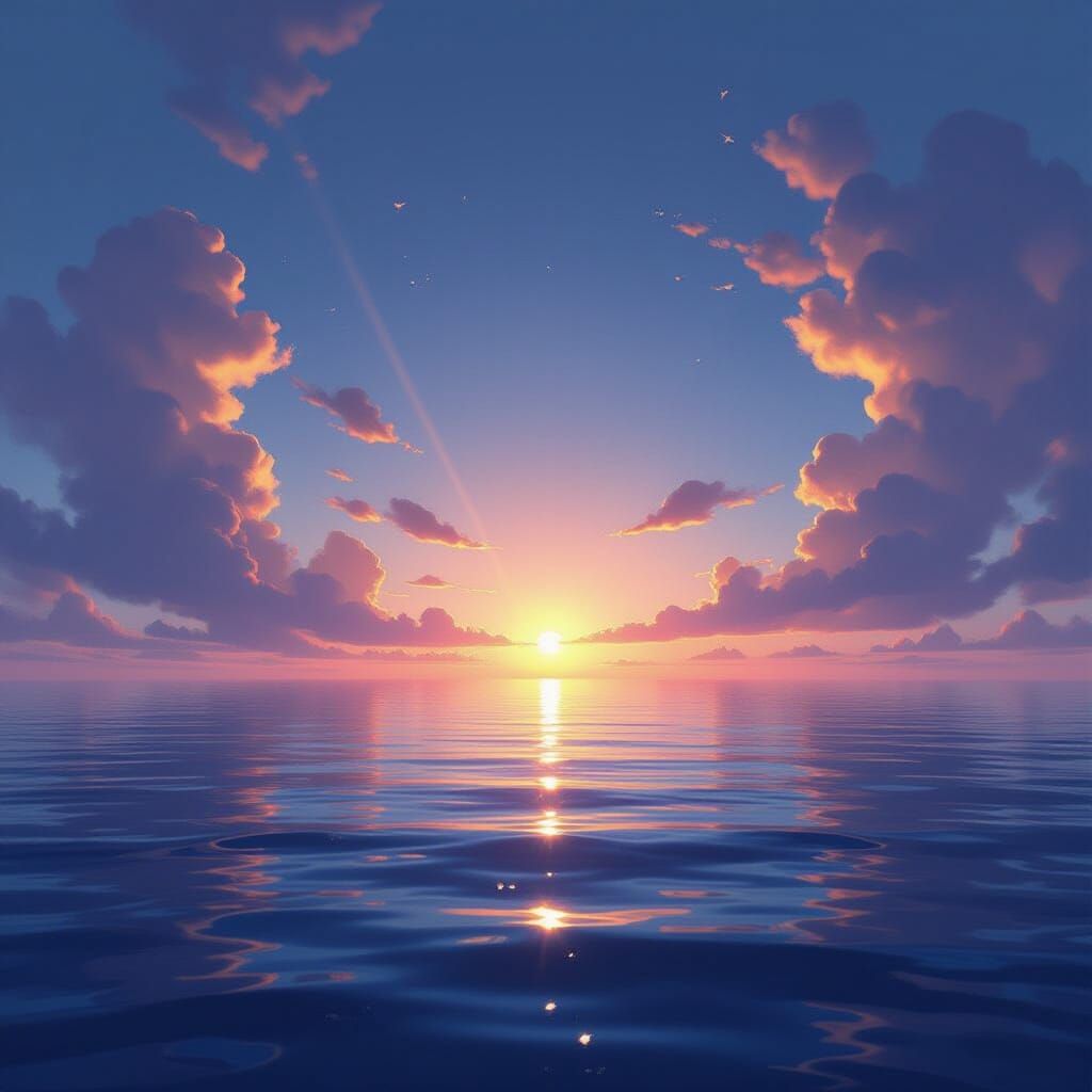 God Creates Light In Cosmic Landscape Matte Painting