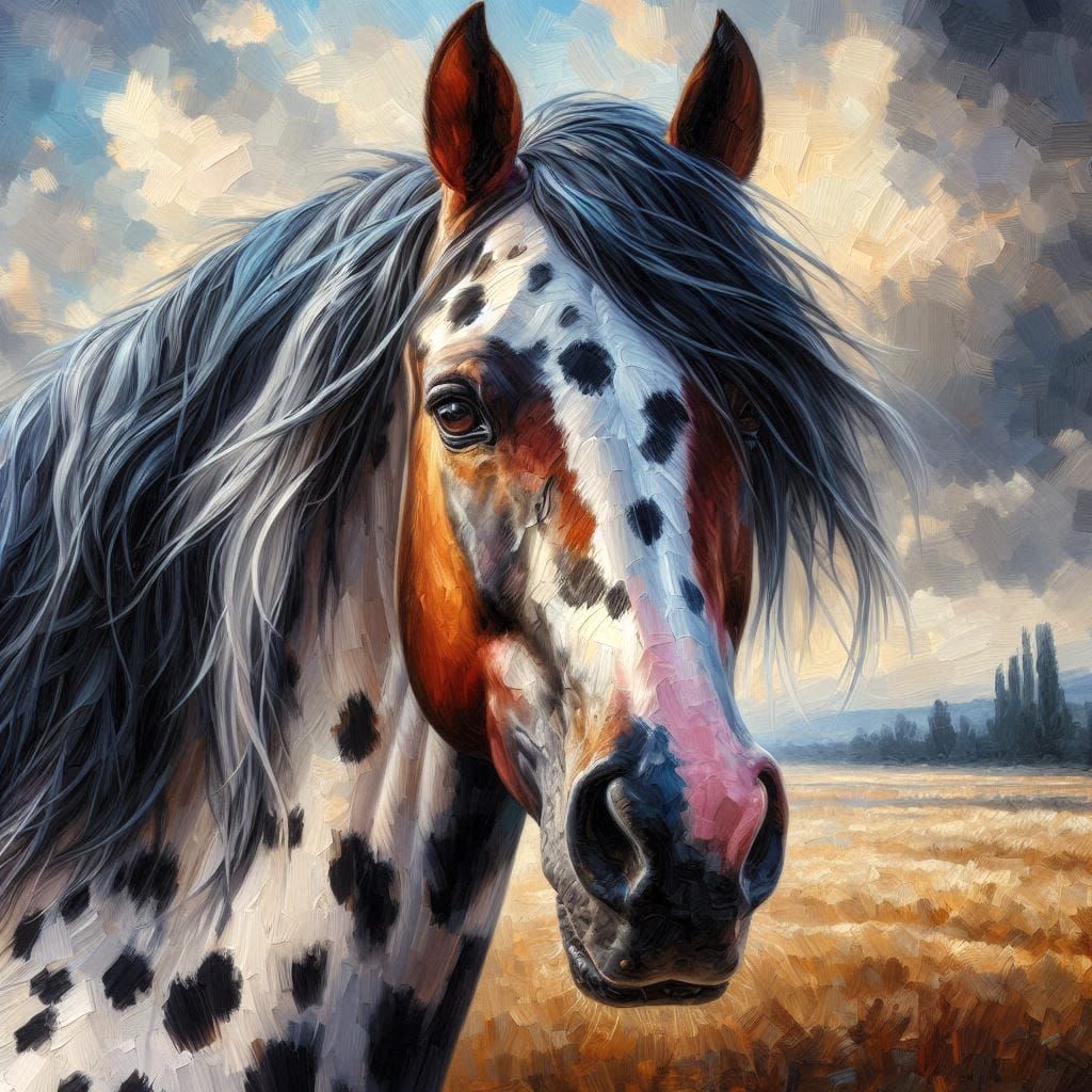Portrait of a appaloosa horse