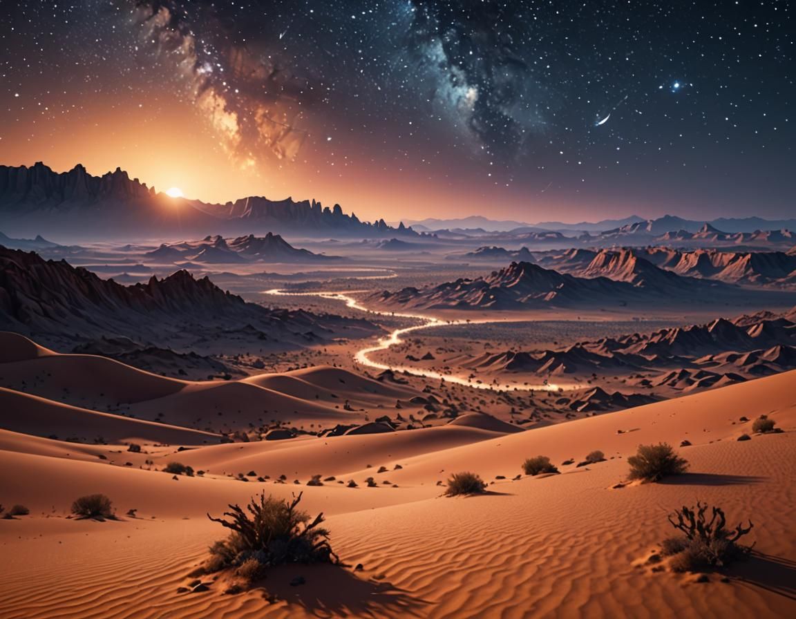 vastness of the desert  by @Ithil