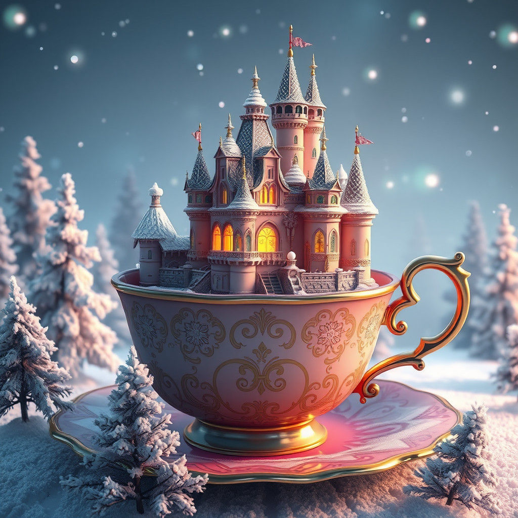Winter Wonderland Tea Cup  by @Charlie