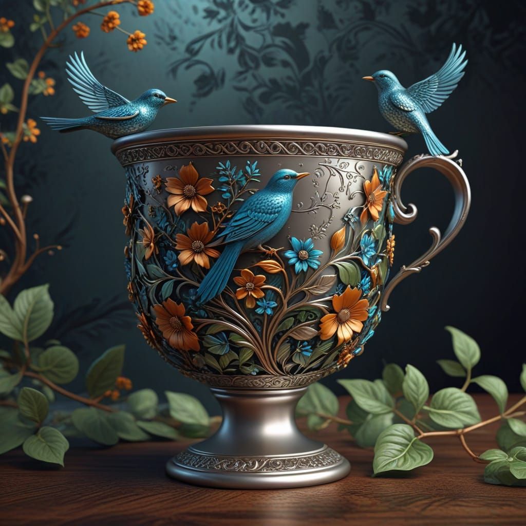 Elegant Floral Metalwork in Intricate Detail