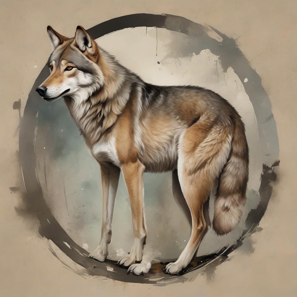 Painting by Almárean: Wolf
