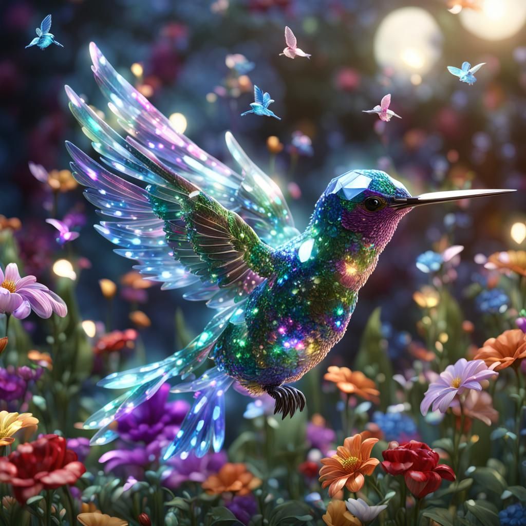 Crystal Hummingbird  by @Syrinx