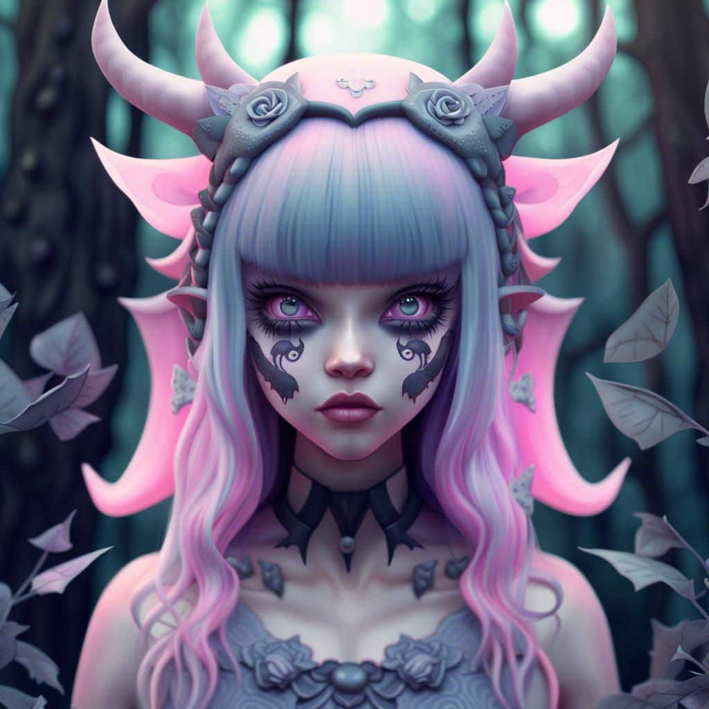 Pastel goth demon girl  by @Role Reversal