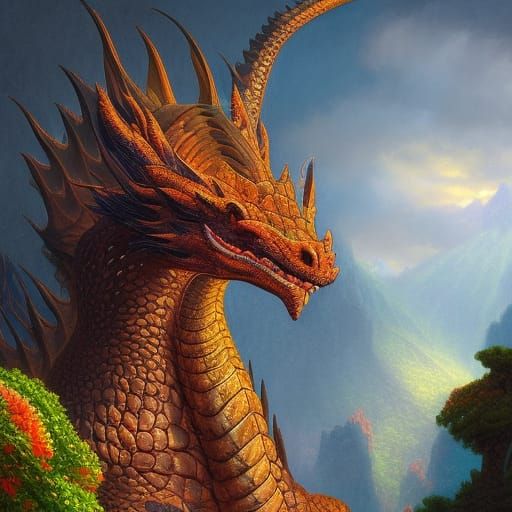 cartoon dragon detailed matte painting intricately detailed ...
