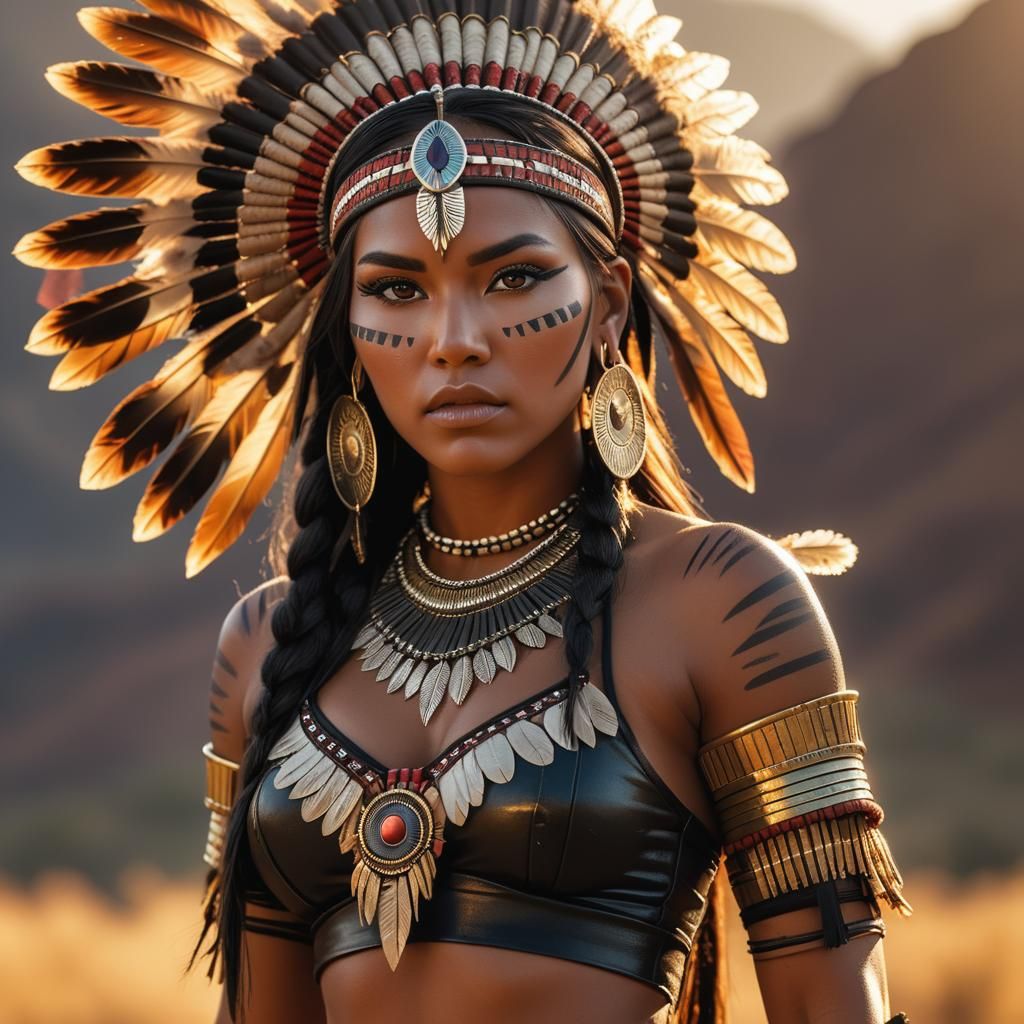 Native-american warrior princess  by @ErikChieftain