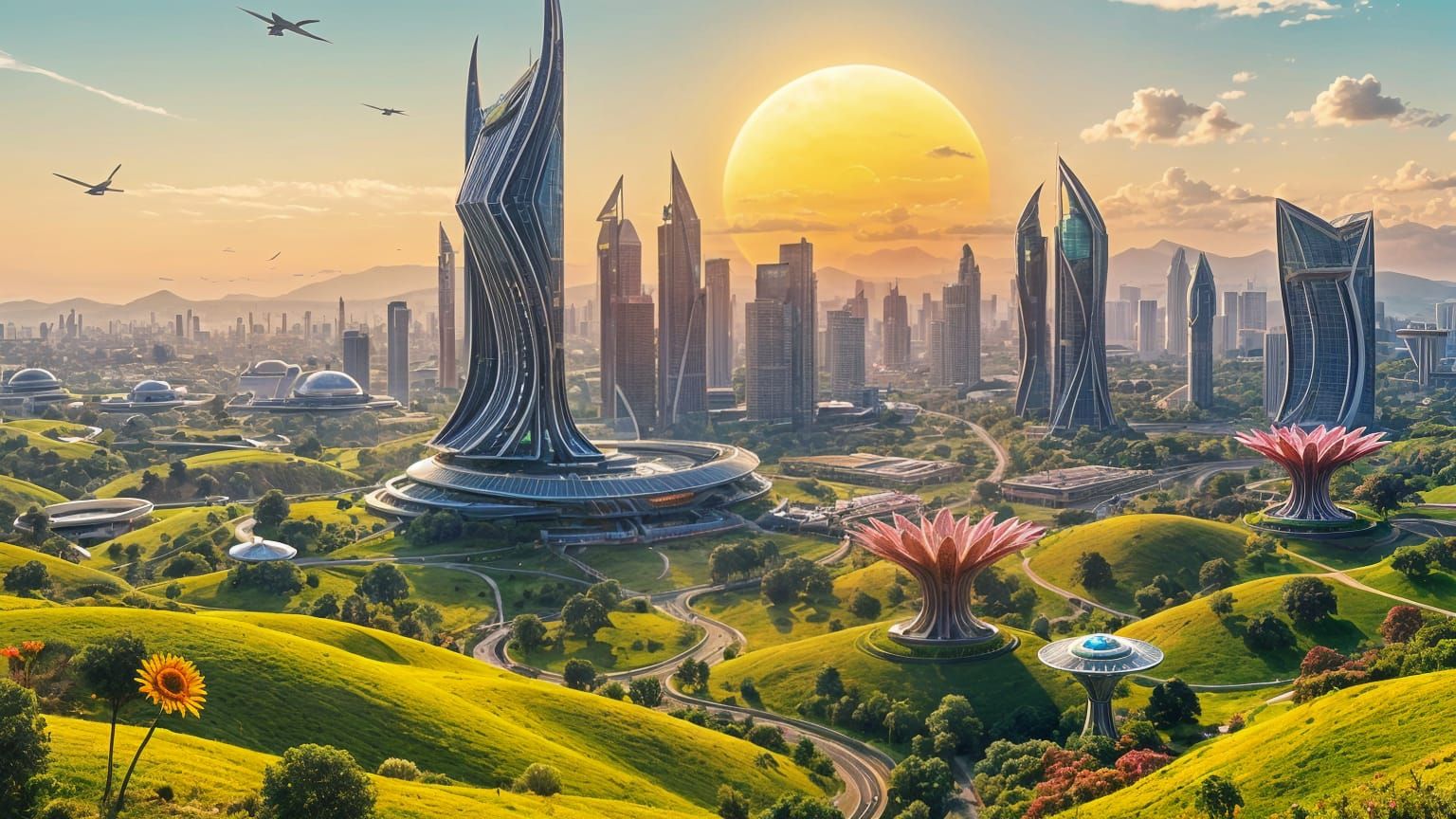 Solarpunk  by @Lennis