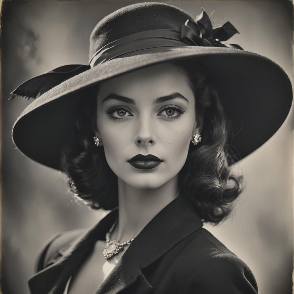 Vintage Elegance: A Portrait of Timeless Sophistication  by @Blandry