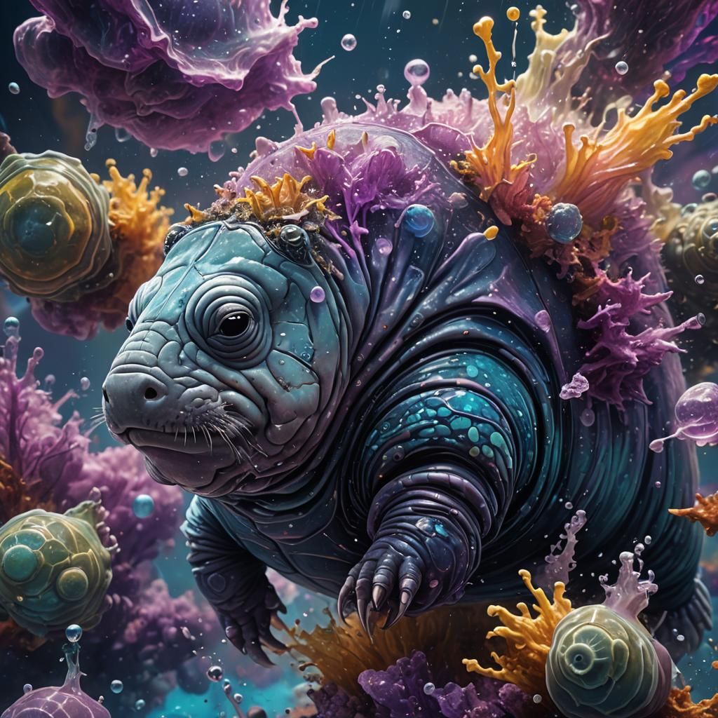 super tiny microscopic images of tardigrades(snow bears).  super dynamic atmosphere heavy gases and underscoring ...  by @JoeMike