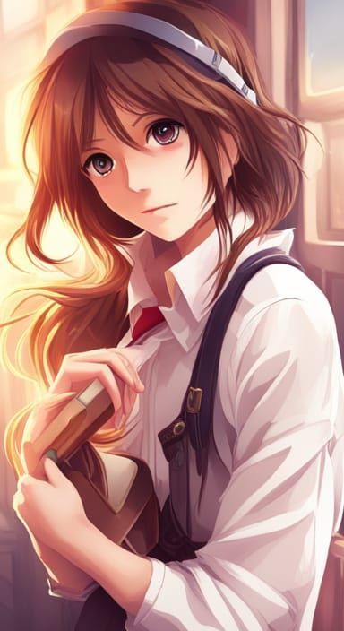 cute anime girl - AI Generated Artwork - NightCafe Creator