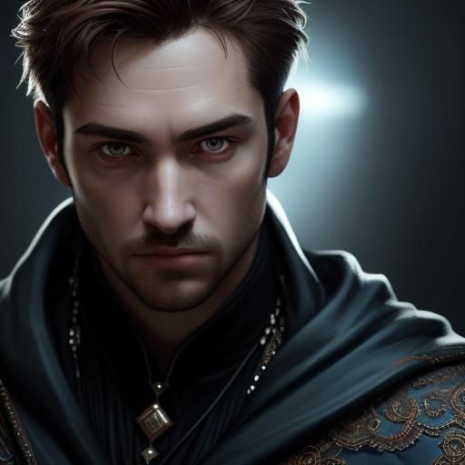 Male Portrait, Guys, Boy, intricate details, HDR, beautifully shot, hyperrealistic, sharp focus Hyperrealistic, splash art, concept art, mid...