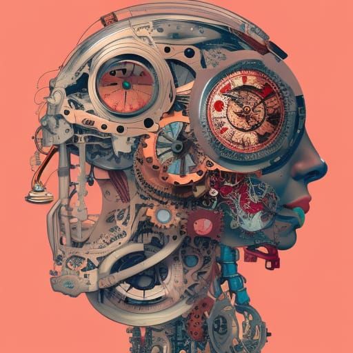 Steampunk Clock - AI Generated Artwork - NightCafe Creator
