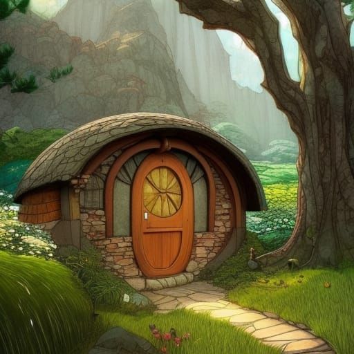 Hobbit House III - AI Generated Artwork - NightCafe Creator